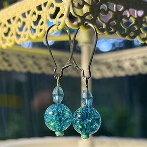 Beautiful Handmade Turquoise Hanging Earrings